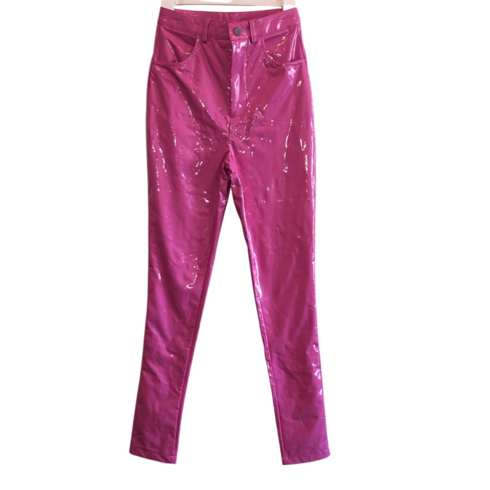 Fashion Nova latex pink pants